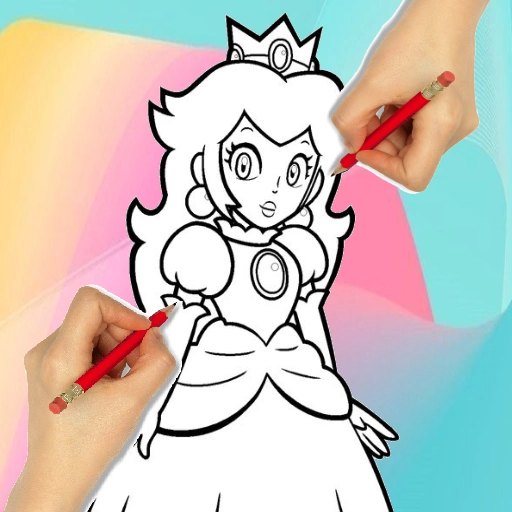 иконка princess peach Coloring Book